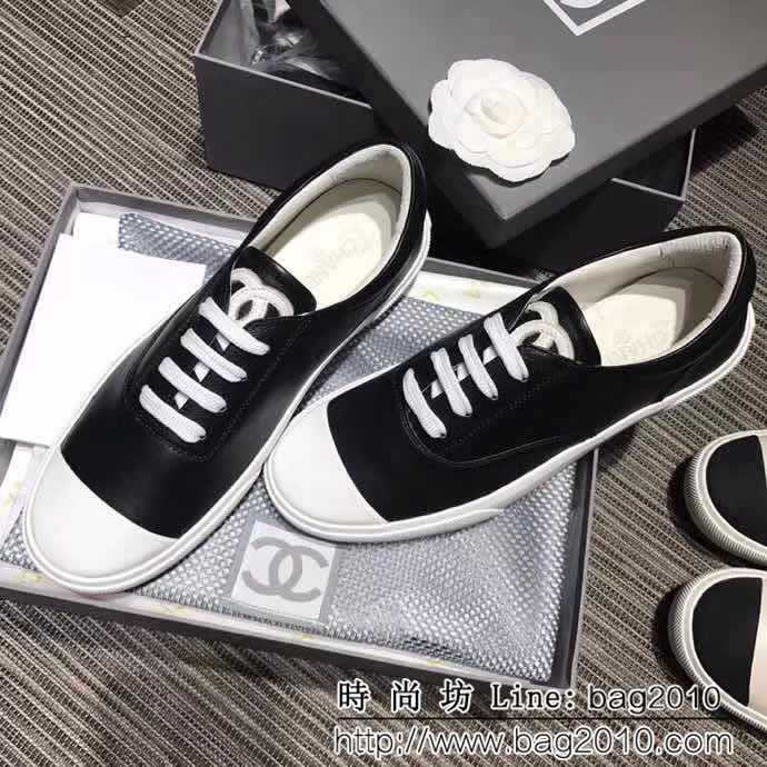 CHANEL香奈兒 18專櫃最新款 專櫃定制皺牛皮 單鞋 QZS1277
